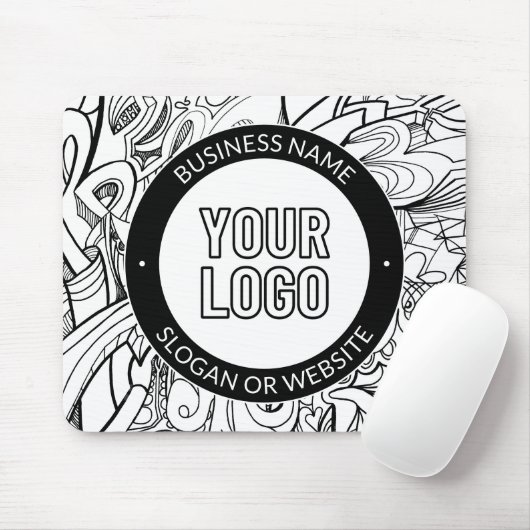 Moderne lijnillustraties en uw Logo met bewerkbare Muismat (Met muis)