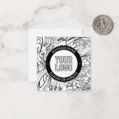 Moderne lijnillustraties en uw Logo met bewerkbare Notitiekaartje (Voorkant / Achterkant in situ)