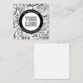 Moderne lijnillustraties en uw Logo met bewerkbare Notitiekaartje (Voorkant / Achterkant)