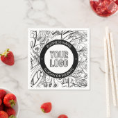 Moderne lijnillustraties en uw Logo met bewerkbare Servet (Insitu)