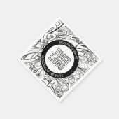 Moderne lijnillustraties en uw Logo met bewerkbare Servet (Hoek)