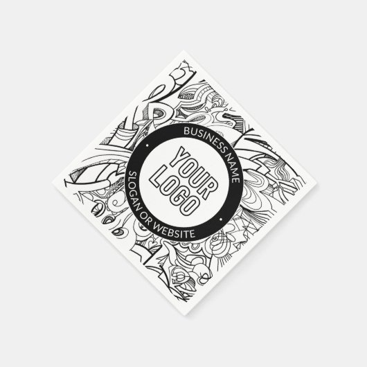 Moderne lijnillustraties en uw Logo met bewerkbare Servet (Hoek)