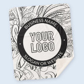 Moderne lijnillustraties en uw Logo met bewerkbare Sherpa Deken