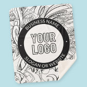 Moderne lijnillustraties en uw Logo met bewerkbare Sherpa Deken