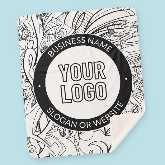 Moderne lijnillustraties en uw Logo met bewerkbare Sherpa Deken