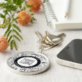 Moderne lijnillustraties en uw Logo met bewerkbare Sleutelhanger (Zijkant)