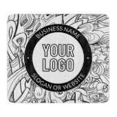 Moderne lijnillustraties en uw Logo met bewerkbare Snijplank (Voorkant)