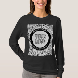 Moderne lijnillustraties en uw Logo met bewerkbare T-shirt