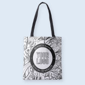 Moderne lijnillustraties en uw Logo met bewerkbare Tote Bag