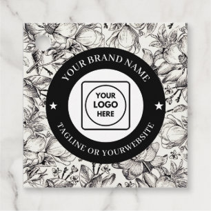 Moderne lijnkunst Aangepast logo Minimaal merkdesi Bedankjes Labels