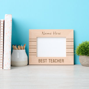 Moderne lijnkunst, beste leraar gegraveerde lijstjes