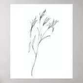 Moderne lijnkunst bloem elegant stijlvol esthetisc poster (Voorkant)