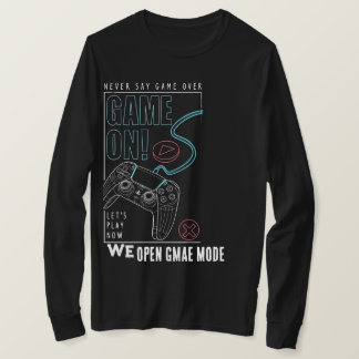 Moderne Lijnkunst Gamer Grafische T-shirt - Laten