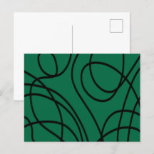 Moderne lijnkunst in groen en zwart
