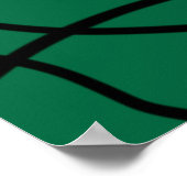 Moderne lijnkunst in groen en zwart poster (Hoek)