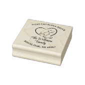 Moderne Lijnkunst Kat en Hond Retouradres Rubberstempel (Stempel)