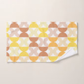Moderne lijnkunst Middelste eeuw bruin en geel Bad Handdoek (Handdoek)