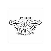 Moderne Lijnkunst Vlinder Ex Libris Boek Rubberstempel (Afrduk)