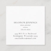 Moderne lijntekening Groen Vierkante Visitekaartje (Achterkant)