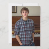 Moderne lijntekening Muziek Foto Piano Overweging Kaart (Achterkant)