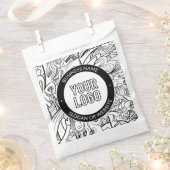 Moderne lijntekeningen & uw logo met bewerkbare te bedankzakje (Geknipt)