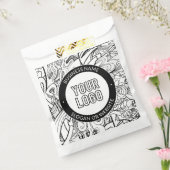 Moderne lijntekeningen & uw logo met bewerkbare te bedankzakje (Gezegeld)