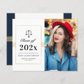 moderne lijst afstudeerder - aankondigingskaart (Voorkant / Achterkant)