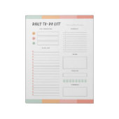 Moderne lijst dagelijkse taken notitieblok (Linkerzijde)