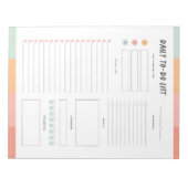 Moderne lijst dagelijkse taken notitieblok (Voorkant)