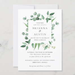 Moderne Lijst Eucalyptus Botanische bladeren Kaart