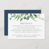 Moderne Lijst Eucalyptus Botanische gegevens Kaart (Voorkant / Achterkant)