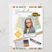 Moderne lijst foto kindern afstuderen kaart (Voorkant)