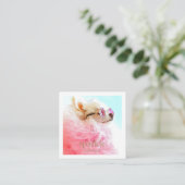 Moderne Lijst Foto scannable QR Code Vierkante Visitekaartje (Staand voorkant)