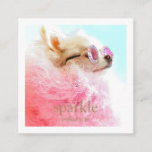 Moderne Lijst Foto scannable QR Code Vierkante Visitekaartje (Voorkant)