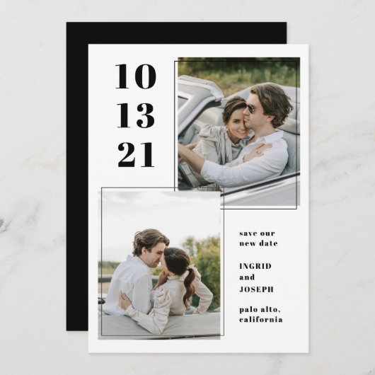 Moderne Lijst foto's maken de Kaart Datum opslaan (Voorkant / Achterkant)