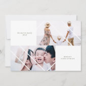 Moderne Lijst Green-kerstfotokaart Feestdagenkaart (Voorkant)