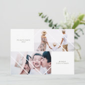 Moderne Lijst Green-kerstfotokaart Feestdagenkaart (Staand voorkant)