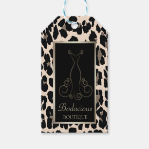 Moderne lijst, Luipaardprint, Prijskaartjes jurk Cadeaulabel