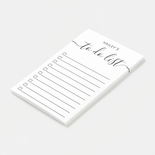 Moderne lijst met eenvoudige taken | Wit Post-it® Notes (Schuin)