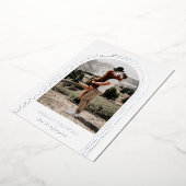 Moderne Lijst met geborstelde baard Folie Feestdagenkaart (Gedraaid)