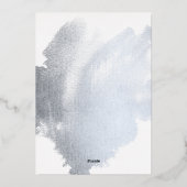 Moderne Lijst met geborstelde baard Folie Feestdagenkaart (Achterkant)