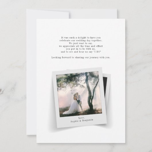 Moderne Lijst met handschrift Bedankkaart (Achterkant)