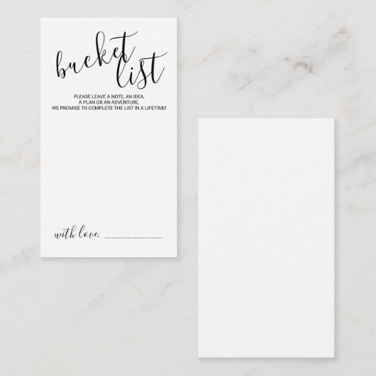 Moderne lijst met kabelbindingen voor script advieskaart (Voorkant / Achterkant)