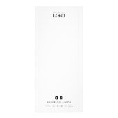 Moderne lijst met minieme prijzen voor hartscripts reclamekaart (Achterkant)