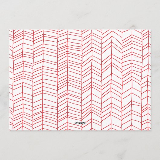 Moderne Lijst met rode en witte kerstsnoep Feestdagenkaart (Achterkant)