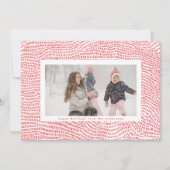 Moderne Lijst met rood en wit Kerstmis Feestdagenkaart (Voorkant)