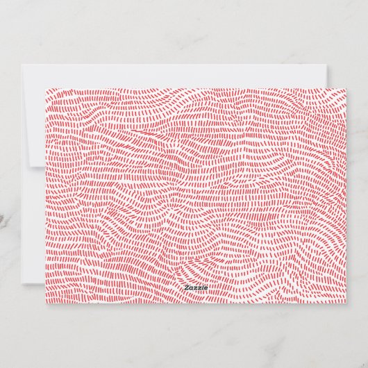 Moderne Lijst met rood en wit Kerstmis Feestdagenkaart (Achterkant)