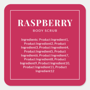 Moderne lijst met witte rand Aangepaste kleuringre Vierkante Sticker