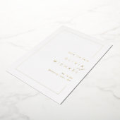 Moderne lijst minimaliserende foto met datum folie uitnodiging (Gedraaid)