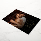 Moderne lijst minimaliserende foto met datum folie uitnodiging (Gedraaid)